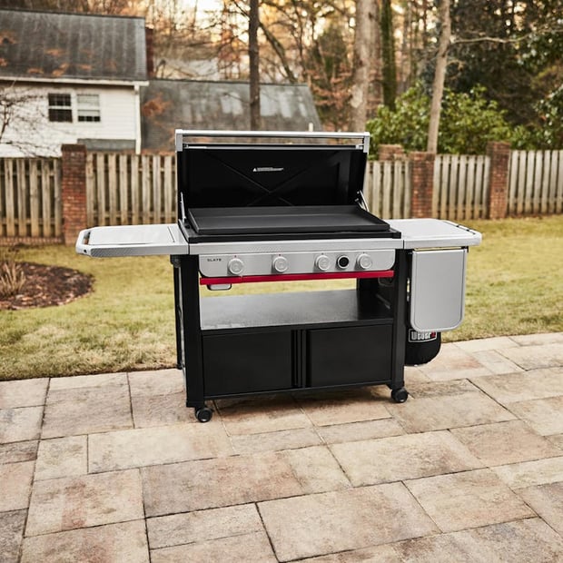 Weber Slate Freestanding 4 Burner Liquid Propane Flat-top BBQ Griddle