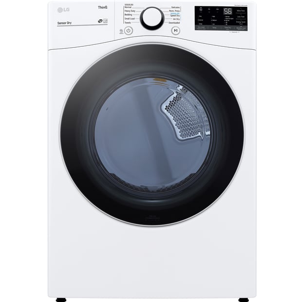 LG White 5.2 cu.ft. Steam Front Load Washer and 7.4 cu.ft. Vented Dryer