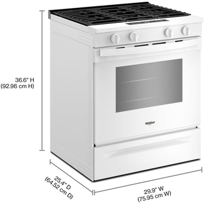 Whirlpool 30 inch Single Oven Gas Range