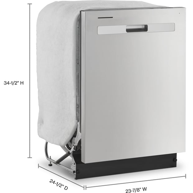 Whirlpool 4 Cycle Dishwasher with Hidden Controls