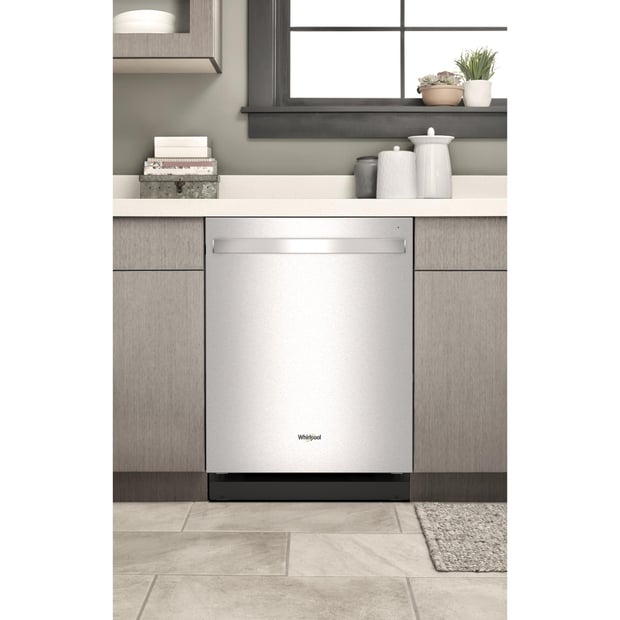 Whirlpool 5 Cycle Dishwasher with Hidden Controls