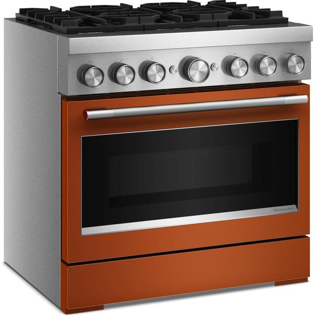 KitchenAid 36 inch Single Oven Dual Fuel Range