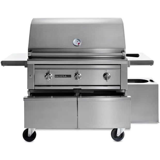 Lynx Sedona Freestanding 3 Burner Natural Gas BBQ Grill with Stainless Steel and ProSear Infrared Burner