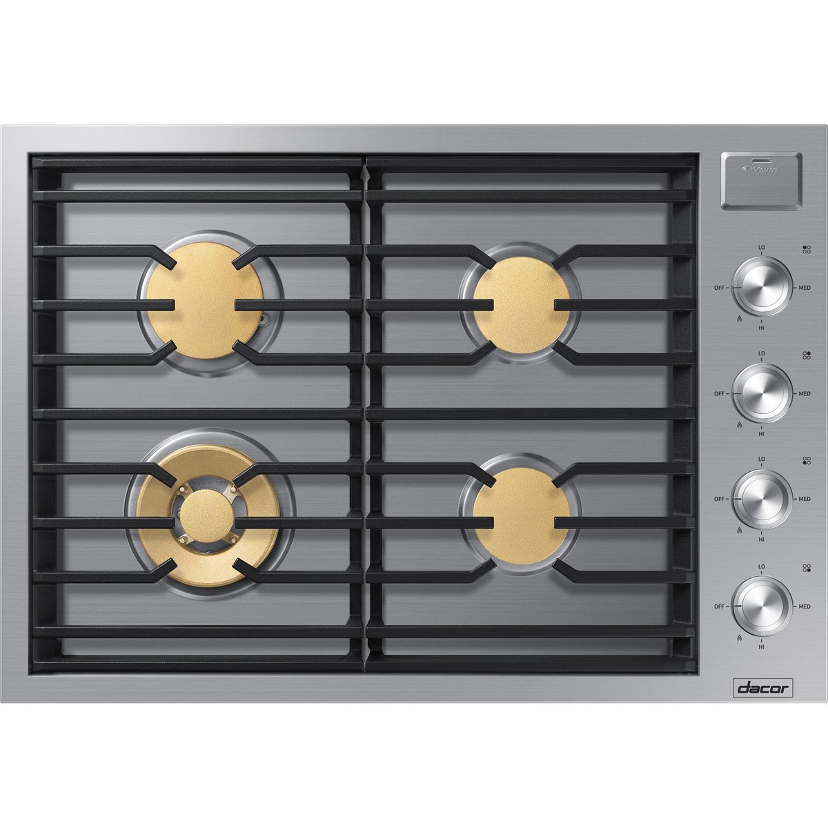 Dacor 30 Inch Gas Cooktop, Silver Stainless