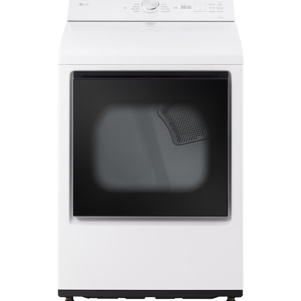 LG White 5.8 cu.ft Top Load Washer and 7.3 cu.ft Front Load Electric Vented Dryer