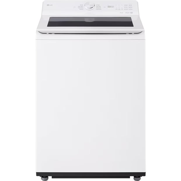LG White 5.8 cu.ft Top Load Washer and 7.3 cu.ft Front Load Electric Vented Dryer