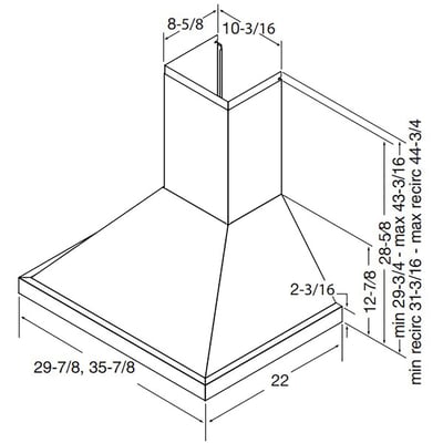 Best 30 inch 650 CFM Chimney Hoodfan