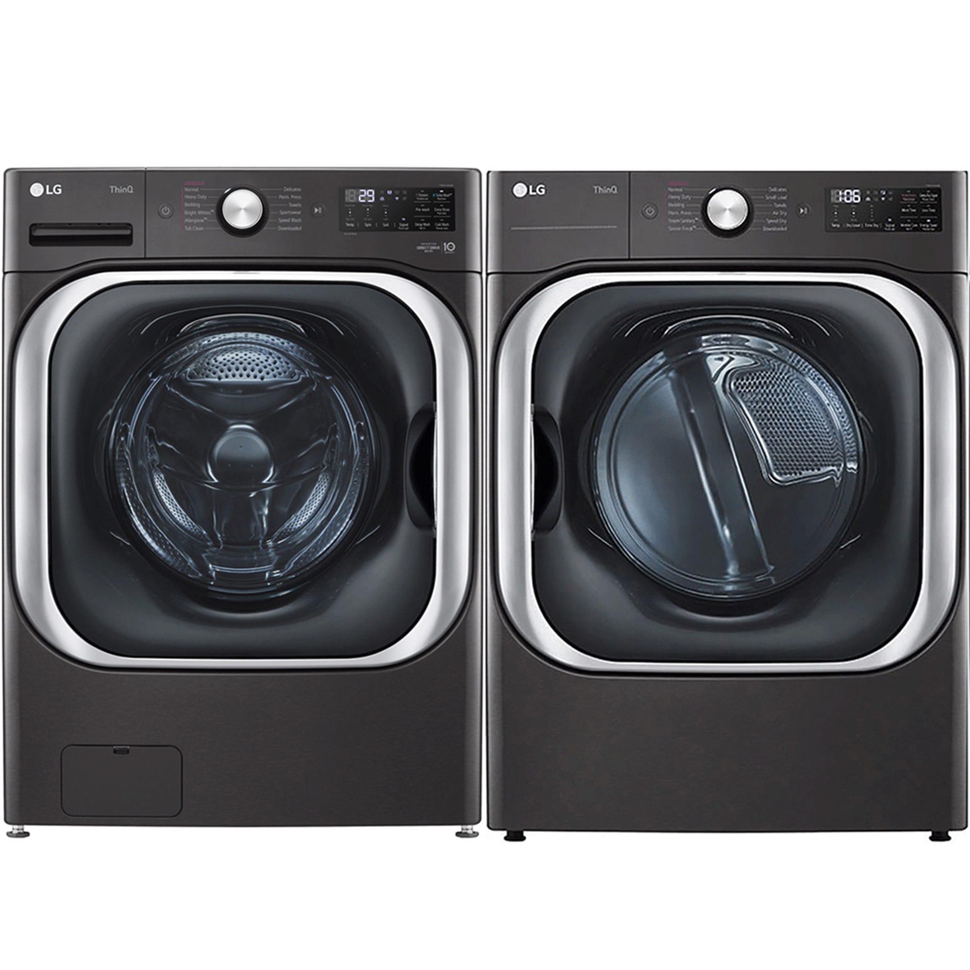 LG Black Steel 6.0 cu.ft. Stackable Front Load Steam Washer LG Black Steel 6.0 cu.ft. Stackable Front Load Steam Washer
