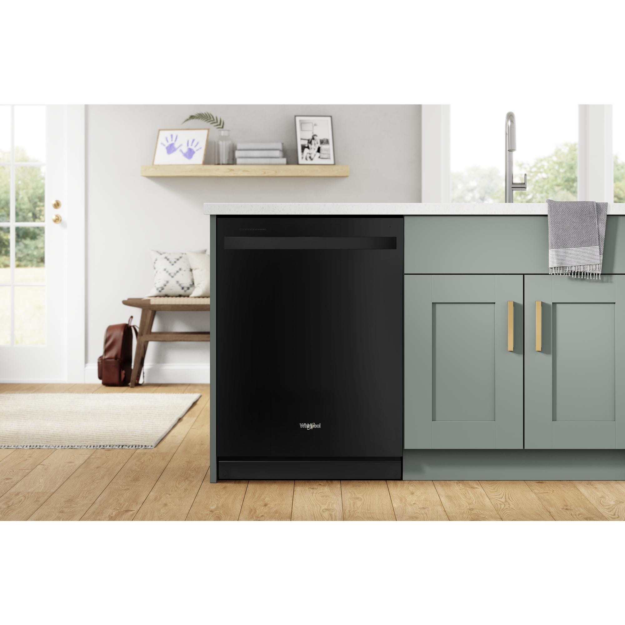 Whirlpool 5 Cycle Dishwasher with Hidden Controls Trail Appliances