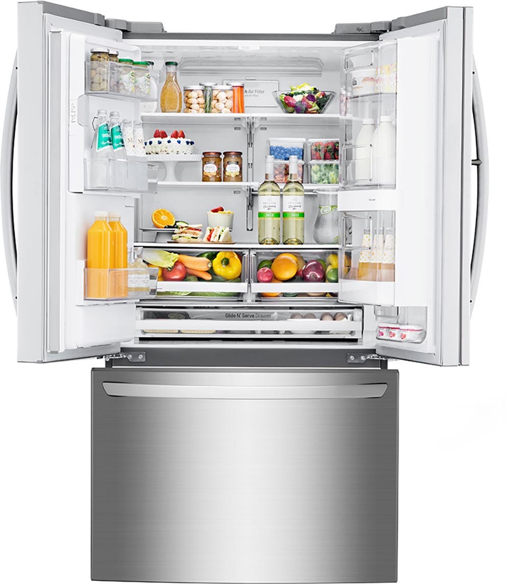 Lg 27 7 Cu Ft Bottom Freezer Refrigerator Trail Appliances
